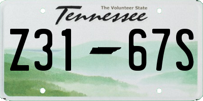 TN license plate Z3167S