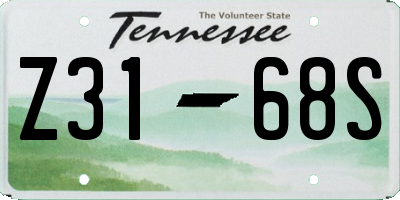 TN license plate Z3168S