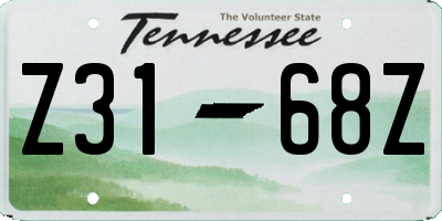 TN license plate Z3168Z