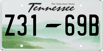 TN license plate Z3169B
