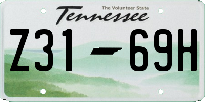 TN license plate Z3169H
