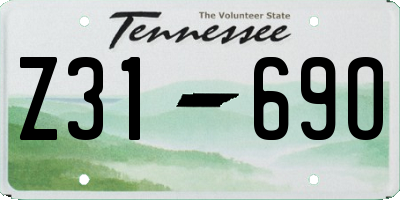 TN license plate Z3169O