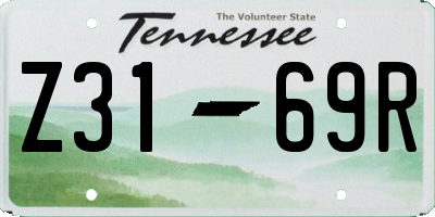 TN license plate Z3169R