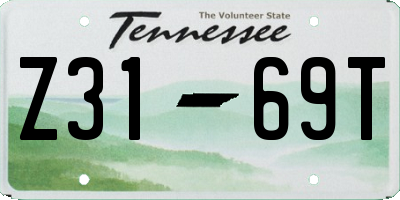 TN license plate Z3169T