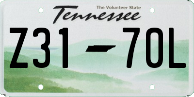 TN license plate Z3170L