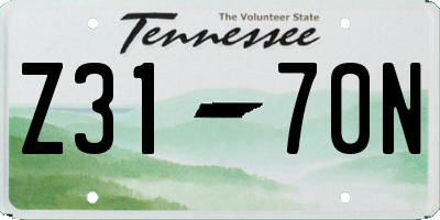 TN license plate Z3170N