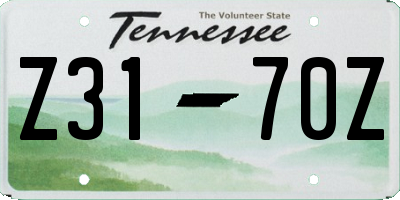 TN license plate Z3170Z