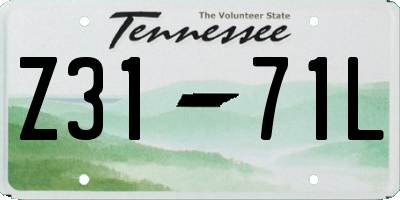 TN license plate Z3171L