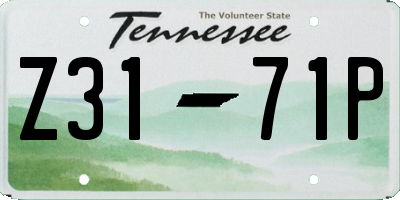TN license plate Z3171P