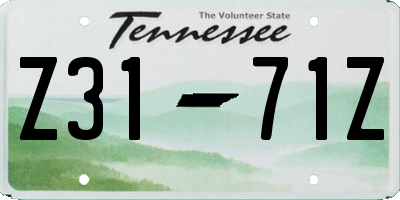 TN license plate Z3171Z