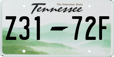 TN license plate Z3172F