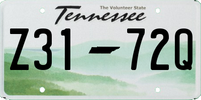 TN license plate Z3172Q