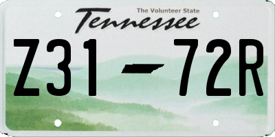 TN license plate Z3172R
