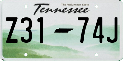 TN license plate Z3174J