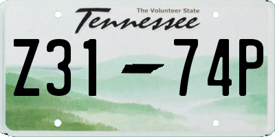 TN license plate Z3174P