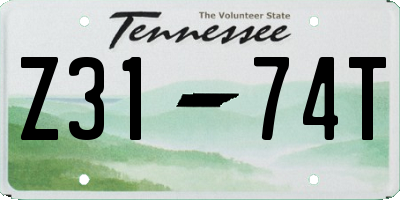 TN license plate Z3174T
