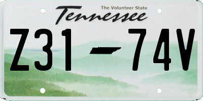 TN license plate Z3174V