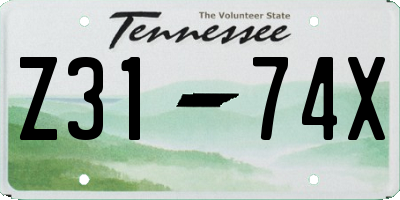 TN license plate Z3174X