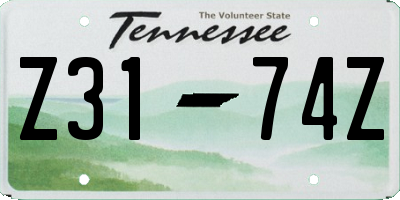 TN license plate Z3174Z