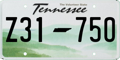 TN license plate Z3175O