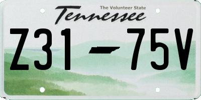 TN license plate Z3175V