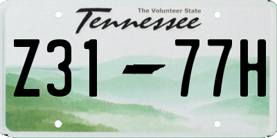TN license plate Z3177H