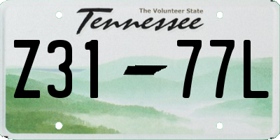 TN license plate Z3177L