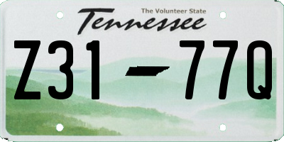 TN license plate Z3177Q