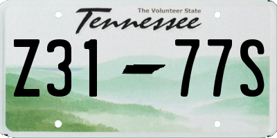 TN license plate Z3177S