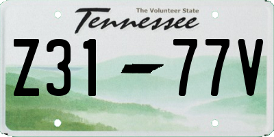 TN license plate Z3177V
