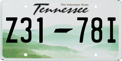 TN license plate Z3178I