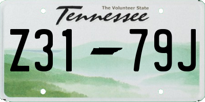 TN license plate Z3179J