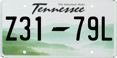 TN license plate Z3179L