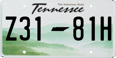 TN license plate Z3181H