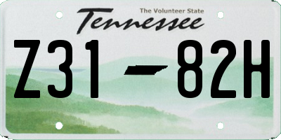 TN license plate Z3182H