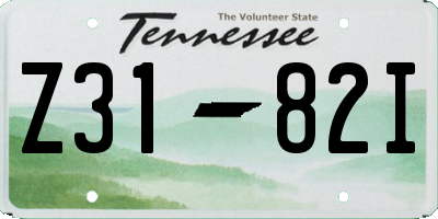 TN license plate Z3182I