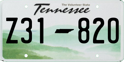 TN license plate Z3182O