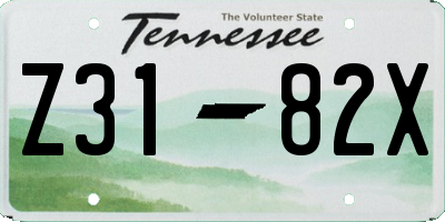 TN license plate Z3182X