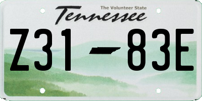 TN license plate Z3183E