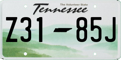 TN license plate Z3185J