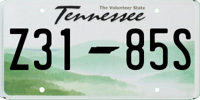 TN license plate Z3185S