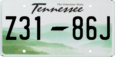 TN license plate Z3186J