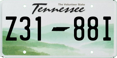 TN license plate Z3188I