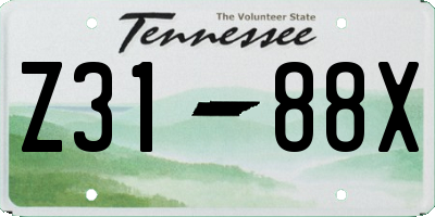TN license plate Z3188X