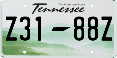 TN license plate Z3188Z