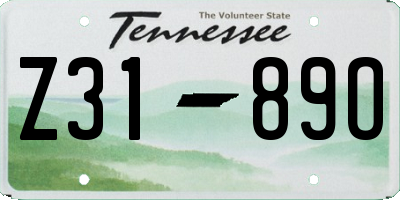 TN license plate Z3189O