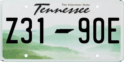 TN license plate Z3190E