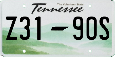 TN license plate Z3190S