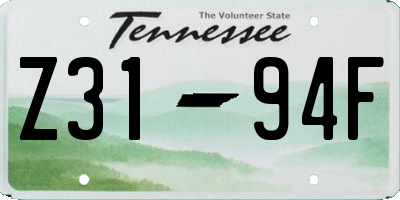 TN license plate Z3194F