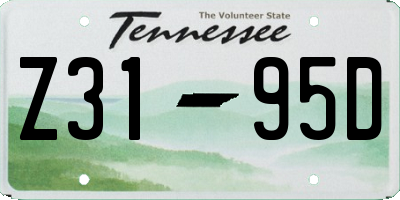TN license plate Z3195D